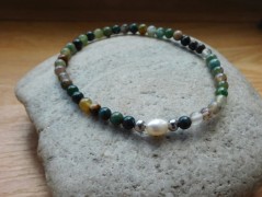 Náhrdelník - Tři kuličky larimaru