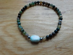 Náhrdelník - Tři kuličky larimaru