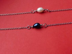 Náhrdelník - Tři kuličky larimaru