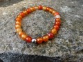 Náramek - Karneol + nerez
