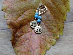 Náhrdelník - Tři kuličky larimaru