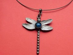 Náhrdelník - Tři kuličky larimaru