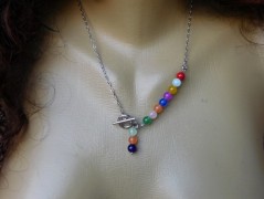Náhrdelník - Tři kuličky larimaru