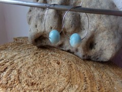 Náhrdelník - Tři kuličky larimaru