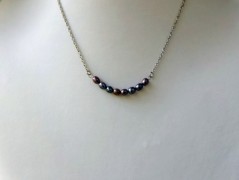Náhrdelník - Tři kuličky larimaru