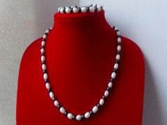 Náhrdelník - Tři kuličky larimaru