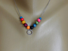 Náhrdelník - Tři kuličky larimaru