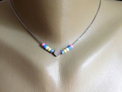 Náhrdelník - Tři kuličky larimaru