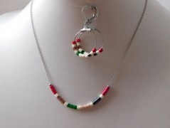 Náhrdelník - Tři kuličky larimaru