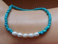 Náhrdelník - Tři kuličky larimaru