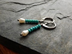 Náhrdelník - Tři kuličky larimaru