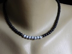 Náhrdelník - Tři kuličky larimaru