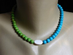 Náhrdelník - Tři kuličky larimaru