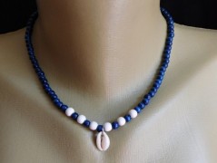 Náhrdelník - Tři kuličky larimaru