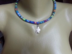 Náhrdelník - Tři kuličky larimaru