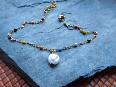 Náhrdelník - Tři kuličky larimaru