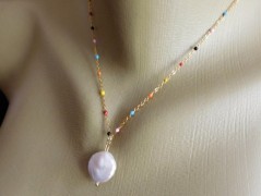 Náhrdelník - Tři kuličky larimaru