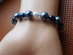 Náhrdelník - Tři kuličky larimaru