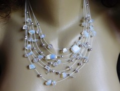 Náhrdelník - Tři kuličky larimaru