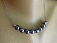 Náhrdelník - Tři kuličky larimaru