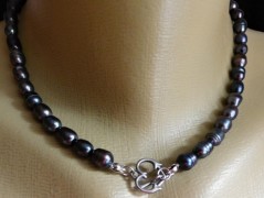 Náhrdelník - Tři kuličky larimaru