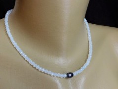 Náhrdelník - Tři kuličky larimaru