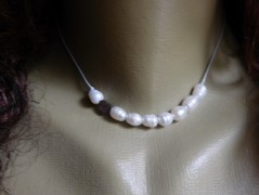 Náhrdelník - Tři kuličky larimaru