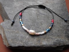 Náhrdelník - Tři kuličky larimaru