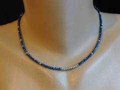 Náhrdelník - Tři kuličky larimaru