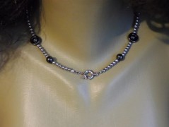 Náhrdelník - Tři kuličky larimaru