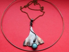 Náhrdelník - Tři kuličky larimaru