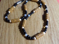 Náhrdelník - Tři kuličky larimaru