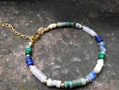 Náhrdelník - Tři kuličky larimaru