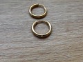 Naušnice-nerezové kroužky pozlacené