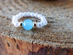 Náhrdelník - Tři kuličky larimaru