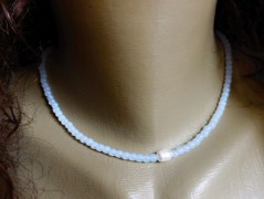 Náhrdelník - Tři kuličky larimaru