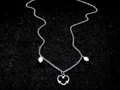 Náhrdelník - Tři kuličky larimaru