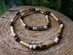 Náhrdelník - Tři kuličky larimaru