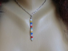 Náhrdelník - Tři kuličky larimaru