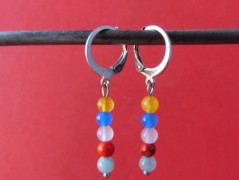 Náhrdelník - Tři kuličky larimaru