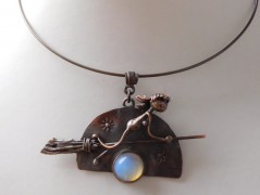 Náhrdelník - Tři kuličky larimaru