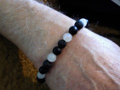 Náhrdelník - Tři kuličky larimaru