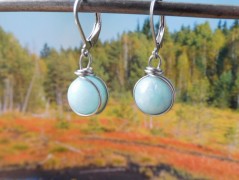 Náhrdelník - Tři kuličky larimaru