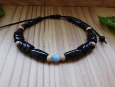 Náhrdelník - Tři kuličky larimaru