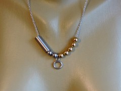 Náhrdelník - Tři kuličky larimaru