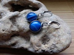 Náhrdelník - Tři kuličky larimaru