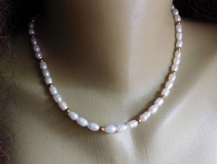 Náhrdelník - Tři kuličky larimaru