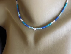 Náhrdelník - Tři kuličky larimaru