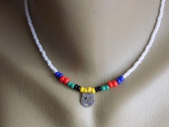 Náhrdelník - Tři kuličky larimaru