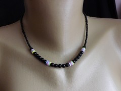 Náhrdelník - Tři kuličky larimaru